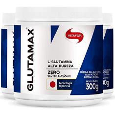 Kit 3 Glutamina Glutamax em pó vitafor 300g