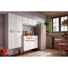 Cozinha Compacta Dona Maria 3pçs (1 Armário + 1 Paneleiro + 1 Complemento) Cpt101 Branco - Bertolini