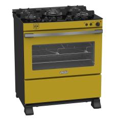 Fogao a Gas 5 Bocas Venax Gaudi Vetro Vitreo Amarelo