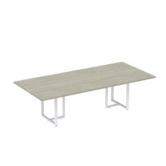 Mesa Reunião 2600x1200mm Mr2600p25tub Nogueira casblanca/Branco