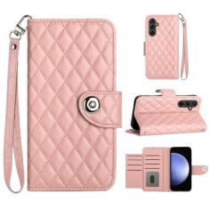 Para Samsung Galaxy S23 FE, capa carteira com alça de pulso, capa flip de couro de encaixe magnético com 7 cartões e 1 compartimento para dinheiro, capa de telefone com suporte para Samsung S23 FE 5G