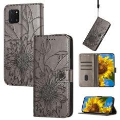 Capa fina compatível com Samsung Galaxy A81/M60S/Note 10Lite Capa carteira com suporte para cartão, capa floral em relevo, capa flip de couro, capa protetora à prova de choque compatível com mulher C