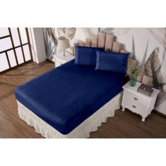Roupa de Cama de Solteiro Lençol com Elástico e Fronha Malha Gel Dia a