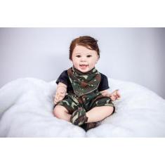 Bebê Reborn Menino  Realista Fio A Fio Com Enxoval - Mundo Azul e Rosa