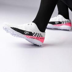 Chuteira Society Grama Sintética Runway Winner Masculino, Branco, 38