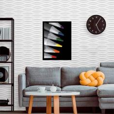 Quadro Decorativo Fotografia Lápis Coloridos 45x34cm - Quadros On-line