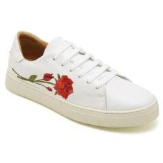 Tênis Feminino Ipê Mulato Couro Extra White Flower, Branco, 37
