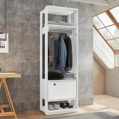 Guarda Roupas Francia Branco com Porta - CasaH