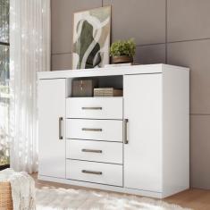 Cômoda para Quarto 2 Portas 4 Gavetas 1 Nicho Master - Santos Andirá, 