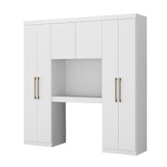 Guarda Roupa Casal 6 Portas Montagem Flex Branco Carraro