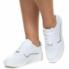 Tênis Feminino Casual Branco Vili Leve Confortável-Feminino