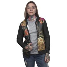 Jaqueta Bomber Chess Clothing Floral