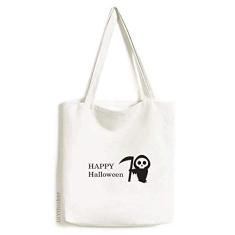 Bolsa de lona Happy Ghost Fear Halloween Bolsa de compras casual
