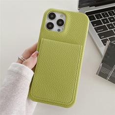 Carteira de Couro Luxo Capa para Cartão Carteira para iPhone 14 Pro Max 11 12 13 Mini XR X XS 8 7 Plus SE Photo Slot Stand Cover, verde, para iPhone X, XS