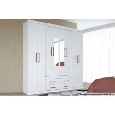Guarda Roupa 8 Portas e 4 gavetas c/ Espelho Nápoles Atacama - Santos Andirá