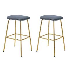 conjunto com 2 banquetas connie cinza escuro