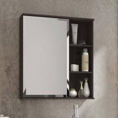 Espelheira para Banheiro 1 Porta MDF 56cm Treviso MGM Móveis