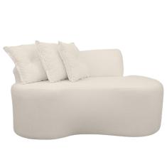 Sofá Pequeno Orgânico 2 lugares living 145 Cm Sala Recepção Clinica Consultório Bouclé