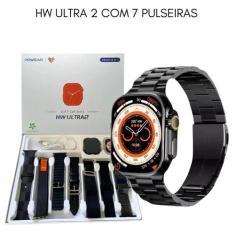 Relógio Smartwatch HW Ultra 2 Com Chat Gpt Acompanha 7 Pulseiras e Cas