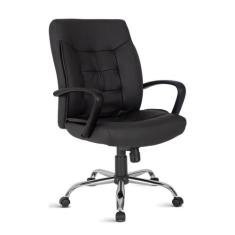Cadeira para Escritório Diretor Linha Gênova Preto - Design Office Móv