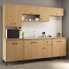 Cozinha Modulada 5 Peças sem Tampo Torino Movelbento, Mel