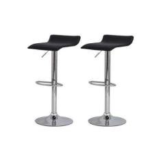 Kit 2 Banquetas Belo Horizonte Preta - Waw Design