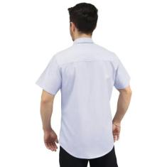 Camisa Social Masculina Slim - DEMORGAN, Azul, M