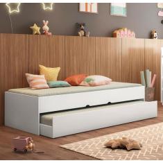 Cama Infantil com Cama Auxiliar Chiara Branco Brilho - Phoenix Baby