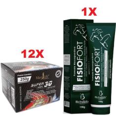Kit 12 Super Gel 30 Ervas 250g + 1 Pomada Fisio Fort 150g - Bio Instin
