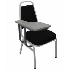 Cadeira Universitária Empilhável Linha Hotel Plus Preto