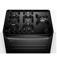 Fogão de Embutir 5 bocas Electrolux Preto Experience com Mesa de Vidro, PerfectCook360 e VaporBake (FE5EP) 220V