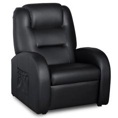 Poltrona Probel Colonus Two Way Reclinável E Com Revestimento Em Courino Preto