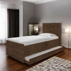 Cama Solteiro Larissa Malbec com Auxiliar Framar