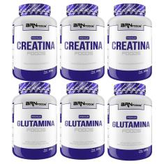 Kit 3X Premium Creatina 100G + 3X Premium Glutamina 100G
