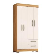 Guarda-roupa Solteiro Nt 6010 - Freijó / Off White - Notável