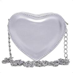 Bolsa Feminina Transversal Pequena Alça Dourada de Coração Sch 8160-Feminino
