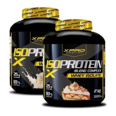 Kit 2x Whey Protein Isolado Blend Complex 2Kg - XPRO-Unissex