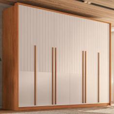 Guarda-Roupa Casal com Frisado 6 Portas 6 Gavetas Suburban Gold 100% M