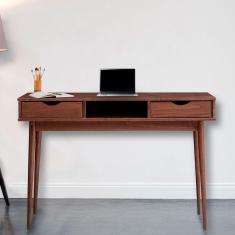 Mesa Escrivaninha Retro Madeira 2 Gavetas 1 Nicho Stefano