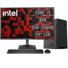 Computador Completo 3green Desktop Intel Core i5 8GB Monitor 24" Full HD HDMI SSD 256GB Windows 10 3D-149