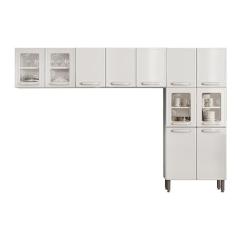 Cozinha Compacta Evidence 3 Peças (2 Armários + 1 Paneleiro) CPT55 Branco - Bertolini