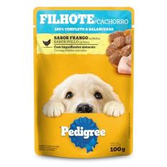 Ração Úmida Para Cachorros Filhotes Pedigree Sachê, Frango, 100 g