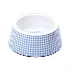 JAMBO PET Comedouro Tigela Plastica Vichy Azul Grande Listrado Para Cães