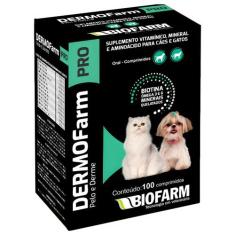 Suplemento Vitamínico Mineral e Aminoácido Dermofarm Pro p/ Cães e Gat