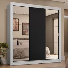 Guarda-Roupa Casal 3 Portas de Correr com Espelhos 4 Gavetas Sublime P