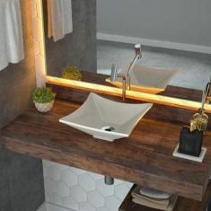 Cuba de Apoio para Banheiro L30 Lux Quadrada Folha Compace