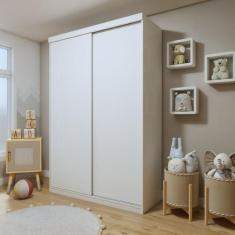Guarda Roupa Infantil Premium Elara 138cm 2 Portas 2 Gavetas Minastex 