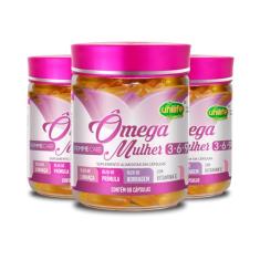 Kit 3 Ômega 3,6 e 9 mulher 1000mg Unilife 60 cápsulas