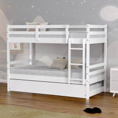 Treliche Solteiro Dreams Madeira Maciça Branco Megamoblia