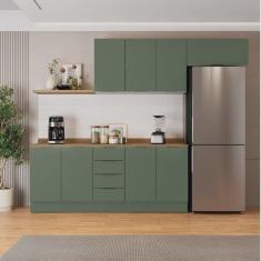 Cozinha Modulada 4 Peças com Tampo 2 Aéreos e 2 Balcões Ipanema Cabecasa Madeiramadeira